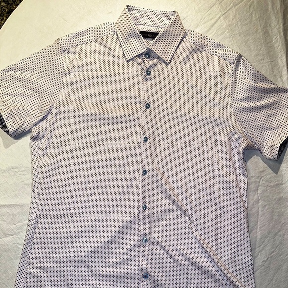 Stone Rose Men's White Button Up Shirt Large Sz 3 ~ Medium - Picture 1 of 6